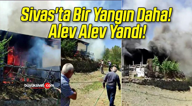 Sivas’ta Bir Yangın Daha! Alev Alev Yandı!