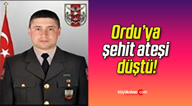 Ordu’ya şehit ateşi düştü!