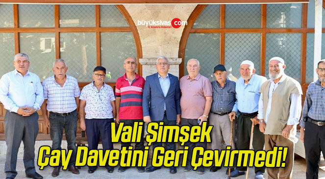 Vali Şimşek Çay Davetini Geri Çevirmedi!