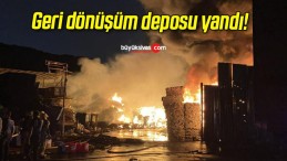 Geri dönüşüm deposu yandı!