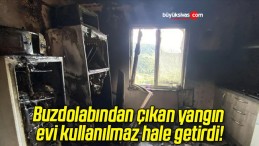 Buzdolabından çıkan yangın evi kullanılmaz hale getirdi!