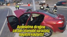 Aydınlatma direğine çarpan otomobil sürücüsü hayatını kaybetti!