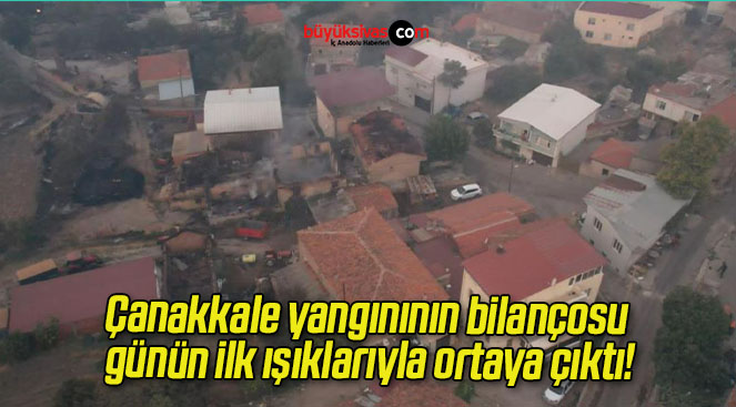 Çanakkale yangınının bilançosu günün ilk ışıklarıyla ortaya çıktı!