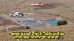 Yargı karar verdi! Sivas’ta ‘Doktor balıkları’ tehdit eden maden kapatılacak mı?