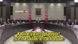 Kabine yarın toplanıyor! İşte masadaki kritik konular!