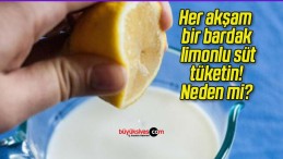 Her akşam bir bardak limonlu süt tüketin! Neden mi?