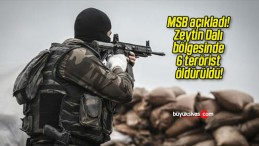 MSB açıkladı! Zeytin Dalı bölgesinde 6 terörist öldürüldü!