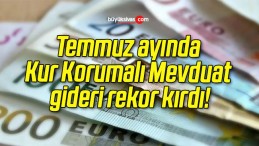 Temmuz ayında Kur Korumalı Mevduat gideri rekor kırdı!