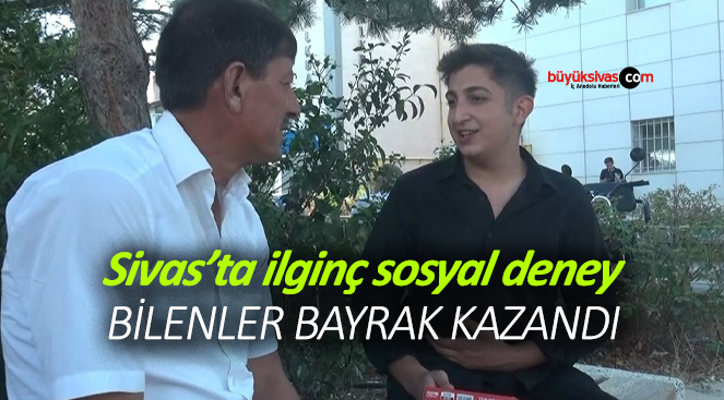 Sivas’ta şehitlerin anısına Türk bayrağı hediye edildi