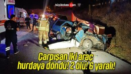 Çarpışan iki araç hurdaya döndü! 2 ölü! 6 yaralı!