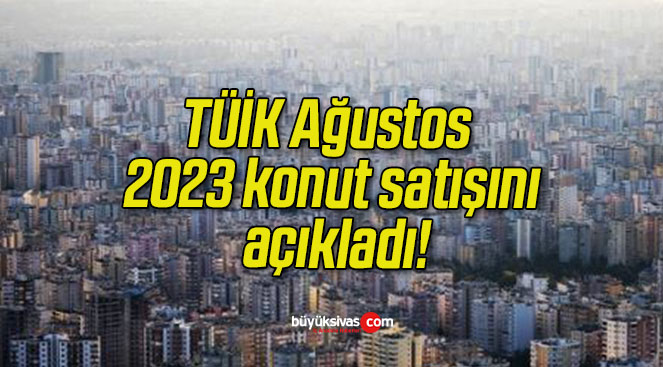 TÜİK Ağustos 2023 konut satışını açıkladı!