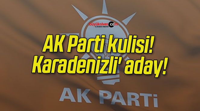 AK Parti kulisi! Karadenizli’ aday!