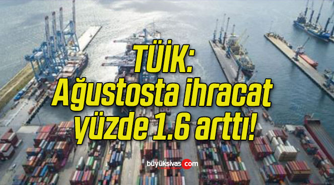 TÜİK: Ağustosta ihracat yüzde 1.6 arttı!