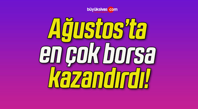 Ağustos’ta en çok borsa kazandırdı!