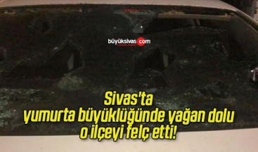 Sivas’ta yumurta büyüklüğünde yağan dolu o ilçeyi felç etti!