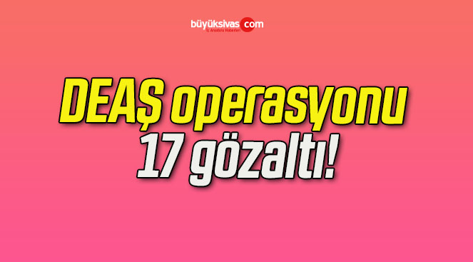 DEAŞ operasyonu 17 gözaltı!