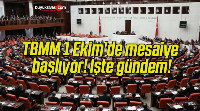 TBMM 1 Ekim’de mesaiye başlıyor! İşte gündem!