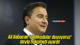 Ali Babacan ‘dedikodular duyuyoruz’ deyip hükümeti uyardı!