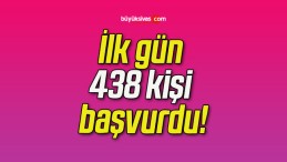 İlk gün 438 kişi başvurdu!