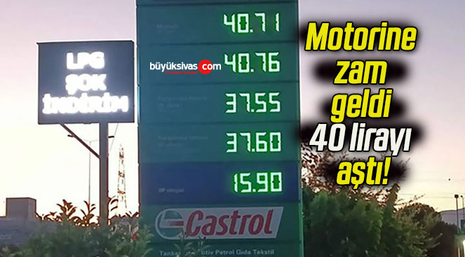 Motorine zam geldi 40 lirayı aştı!