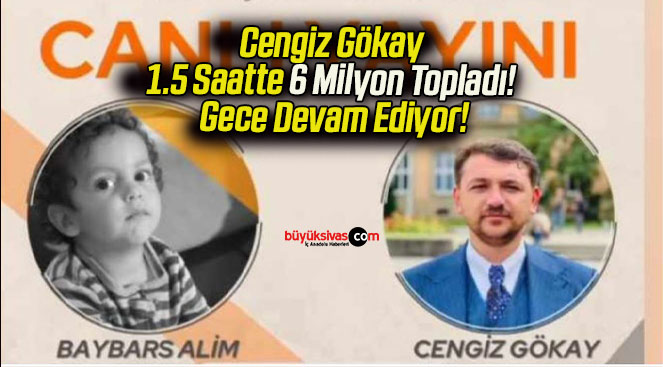 Cengiz Gökay 1.5 Saatte 6 Milyon Topladı! Gece Devam Ediyor!