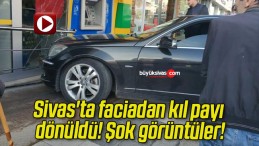 Sivas’ta faciadan kıl payı dönüldü! Şok görüntüler!