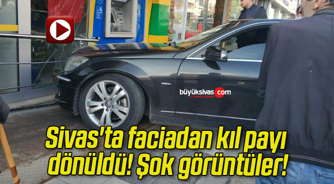 Sivas’ta faciadan kıl payı dönüldü! Şok görüntüler!