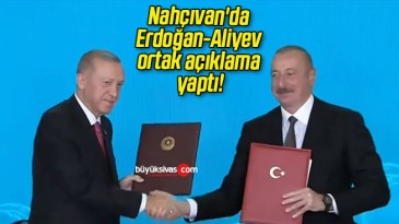 Nahçıvan’da Erdoğan-Aliyev ortak açıklama yaptı!