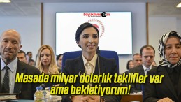 Masada milyar dolarlık teklifler var ama bekletiyorum!