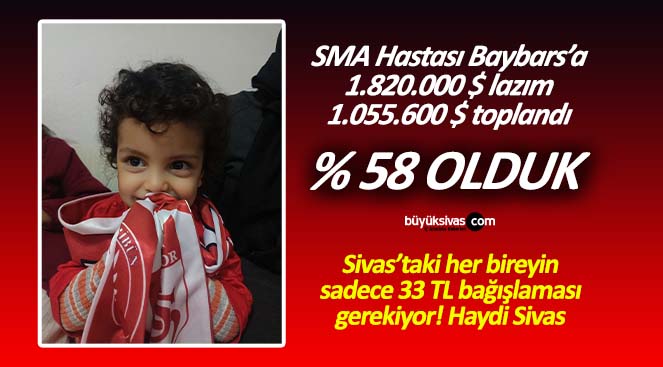 SMA TİP-2 hastası Baybars Alim’in kampanyası %58 oldu