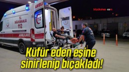 Küfür eden eşine sinirlenip bıçakladı!