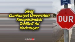 Sivas Cumhuriyet Üniversitesi Kampüsündeki Tehlikeli Yol Korkutuyor