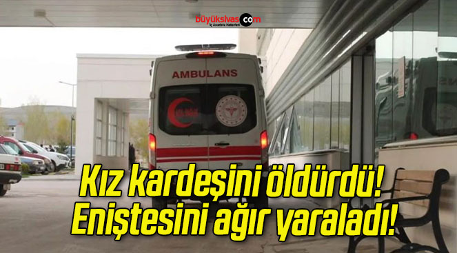 Kız kardeşini öldürdü! Eniştesini ağır yaraladı!