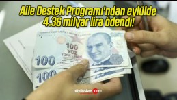 Aile Destek Programı’ndan eylülde 4.36 milyar lira ödendi!