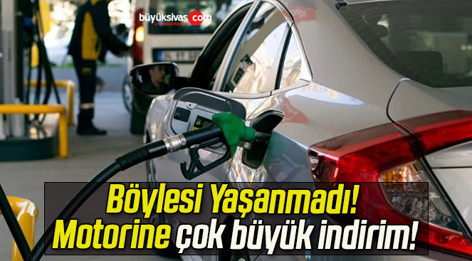 Böylesi Yaşanmadı! Motorine çok büyük indirim!