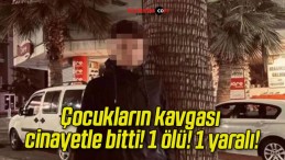 Çocukların kavgası cinayetle bitti! 1 ölü! 1 yaralı!