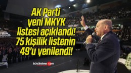 AK Parti yeni MKYK listesi açıklandı! 75 kişilik listenin 49’u yenilendi!