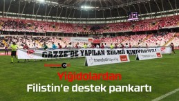 Sivasspor-Kasımpaşa maçı öncesi Filistin’e destek pankartı