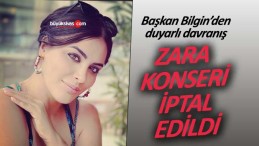 Başkan Bilgin’in talimatıyla Zara konseri iptal edildi! Gerekçe : Filistin