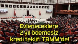 Evleneceklere 2 yıl ödemesiz kredi teklifi TBMM’de!