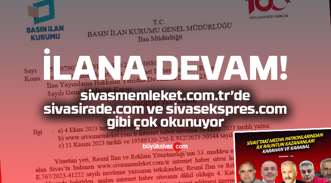 sivasmemleket.com.tr’de sivasirade.com ve sivasekspres.com gibi başardı!