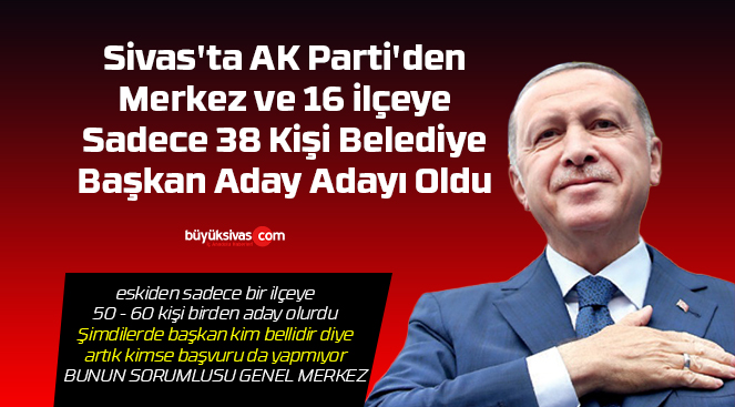 Sivas’ta AK Parti’den 17 ilçeye 38 Belediye Başkan Aday Adayı