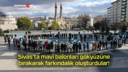 Sivas’ta mavi balonları gökyüzüne bırakarak farkındalık oluşturdular!