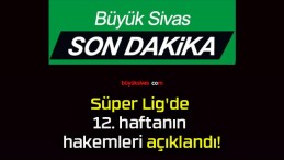 Süper Lig’de 12. haftanın hakemleri açıklandı!