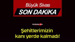 Şehitlerimizin kanı yerde kalmadı!