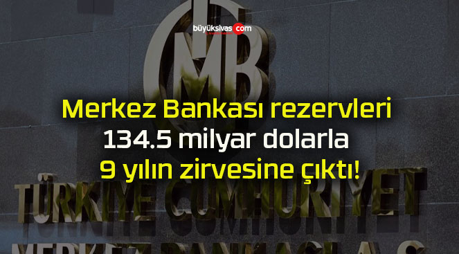 Merkez Bankası rezervleri 134.5 milyar dolarla 9 yılın zirvesine çıktı!