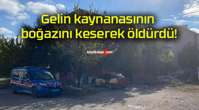 Gelin kaynanasının boğazını keserek öldürdü!