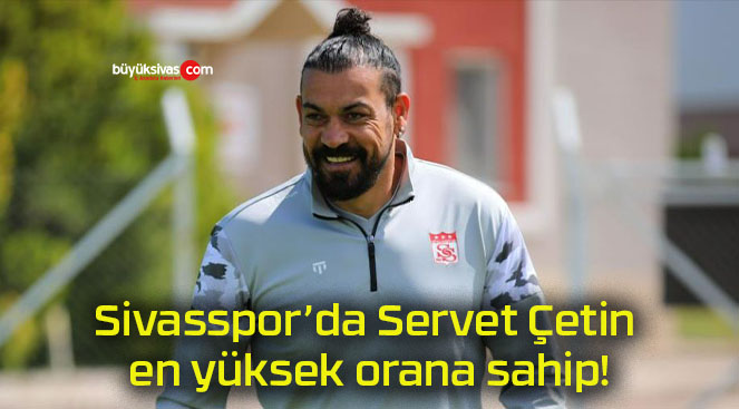 Sivasspor’da Servet Çetin en yüksek orana sahip!