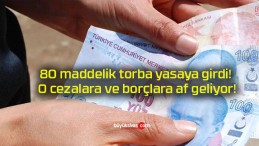 80 maddelik torba yasaya girdi! O cezalara ve borçlara af geliyor!