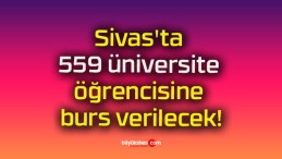 Sivas’ta 559 üniversite öğrencisine burs verilecek!